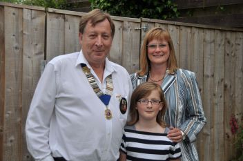 lion President Dr Alan Benson and family